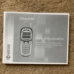 Kyocera Phantom KX414 User Guide Spanish